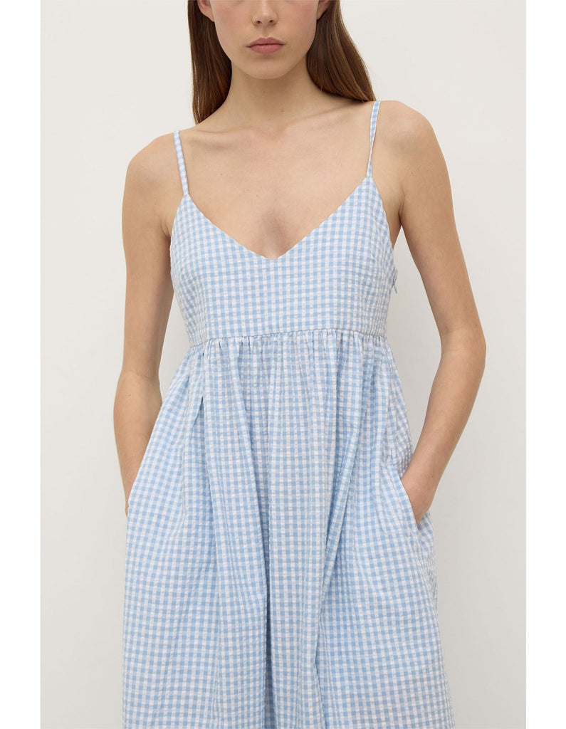 Ainslee Midi Dress Blue Check