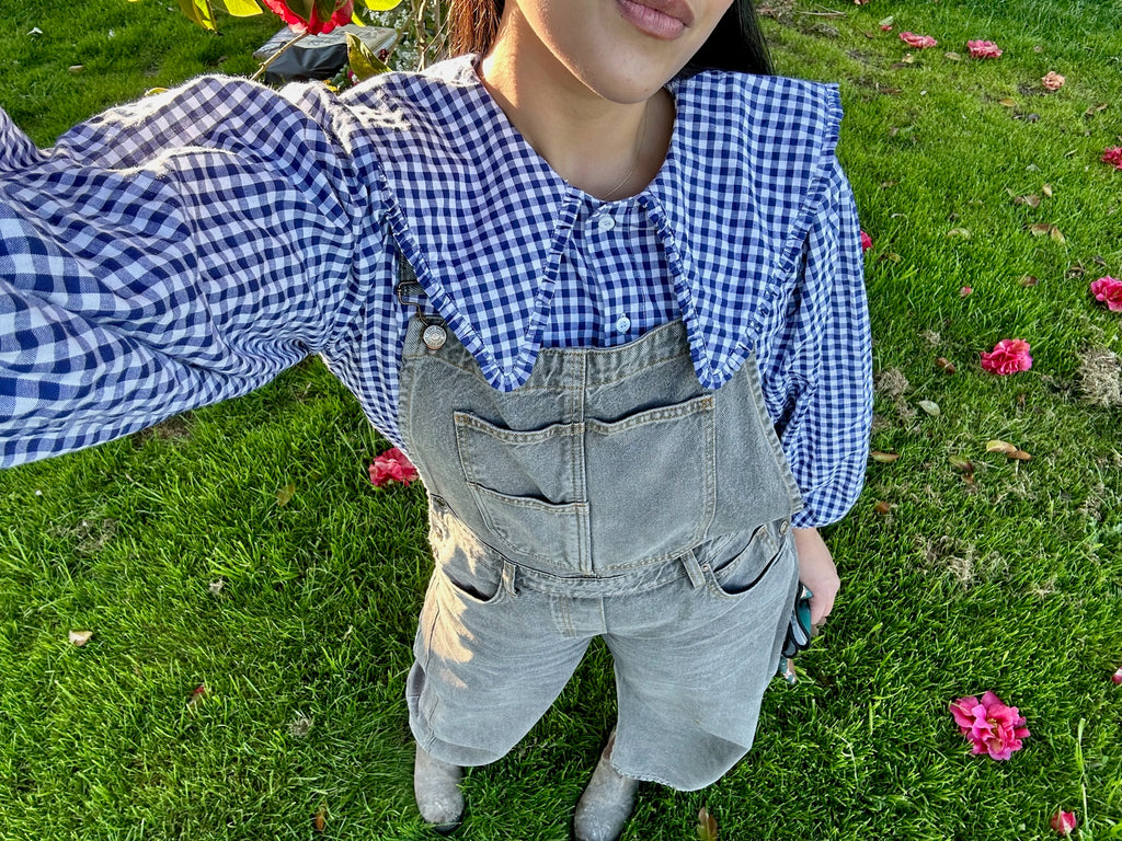 Birdie Shirt Navy Gingham