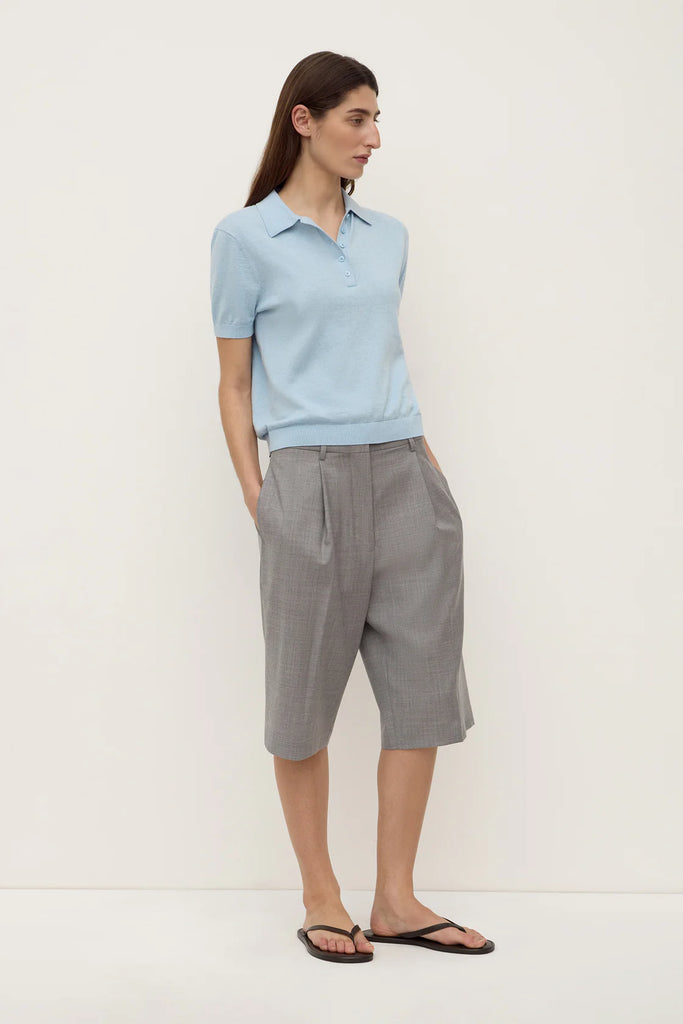 Sloane Cotton Cashmere Polo Salt