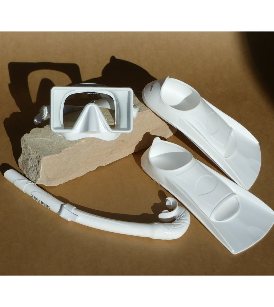 Barbados Dive Mask and Snorkel - WHITE