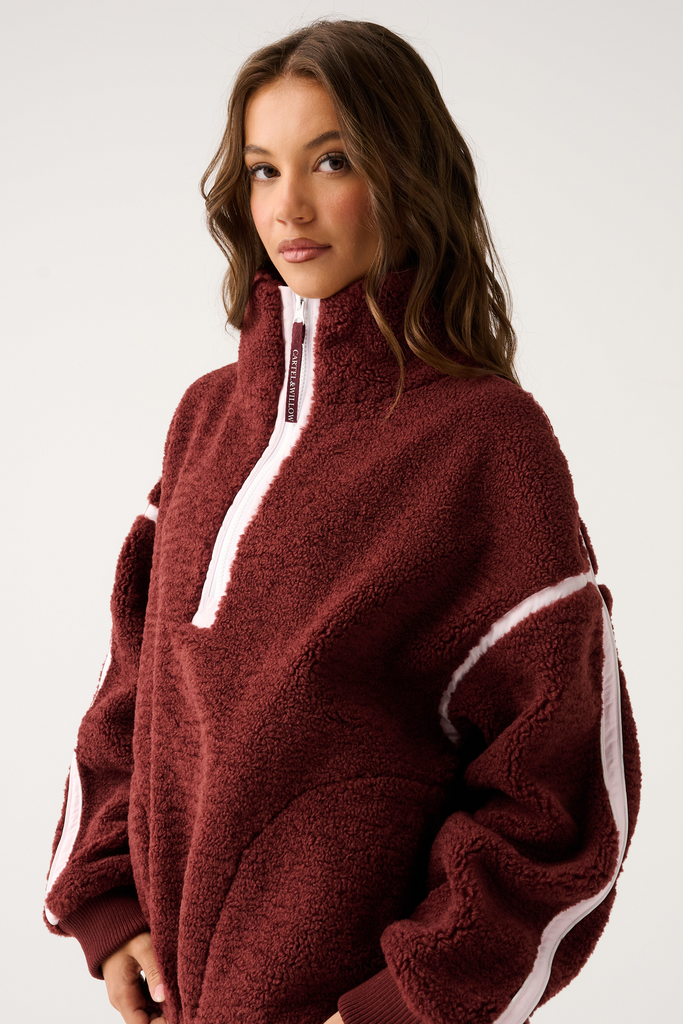 Margot Fleece Pullover Mulberry