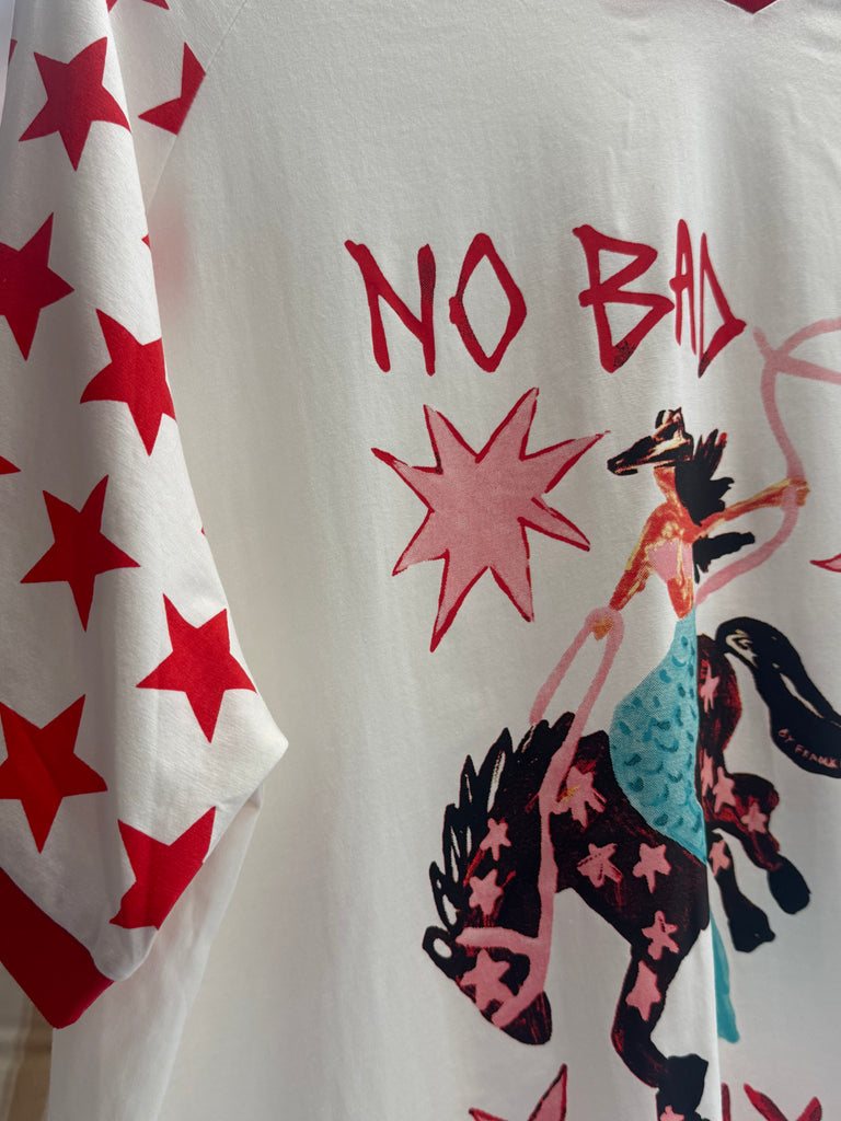 No Bad Days Oversized Tee - White
