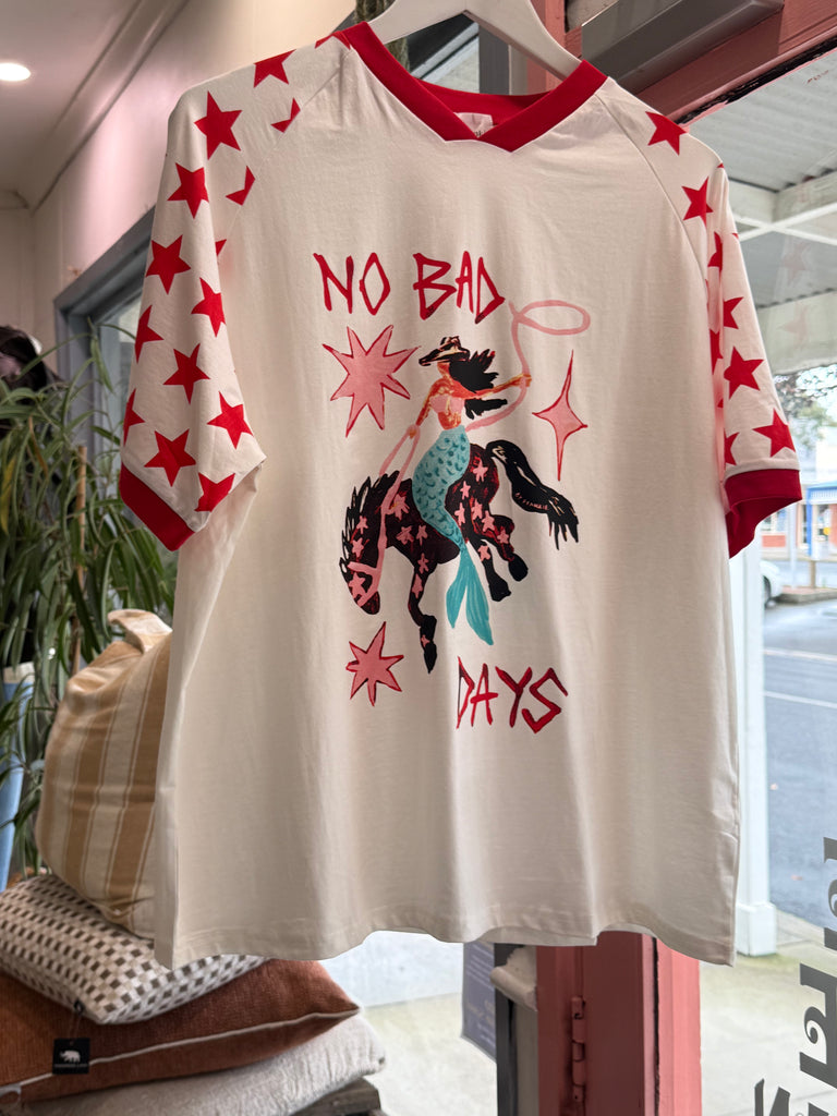 No Bad Days Oversized Tee - White