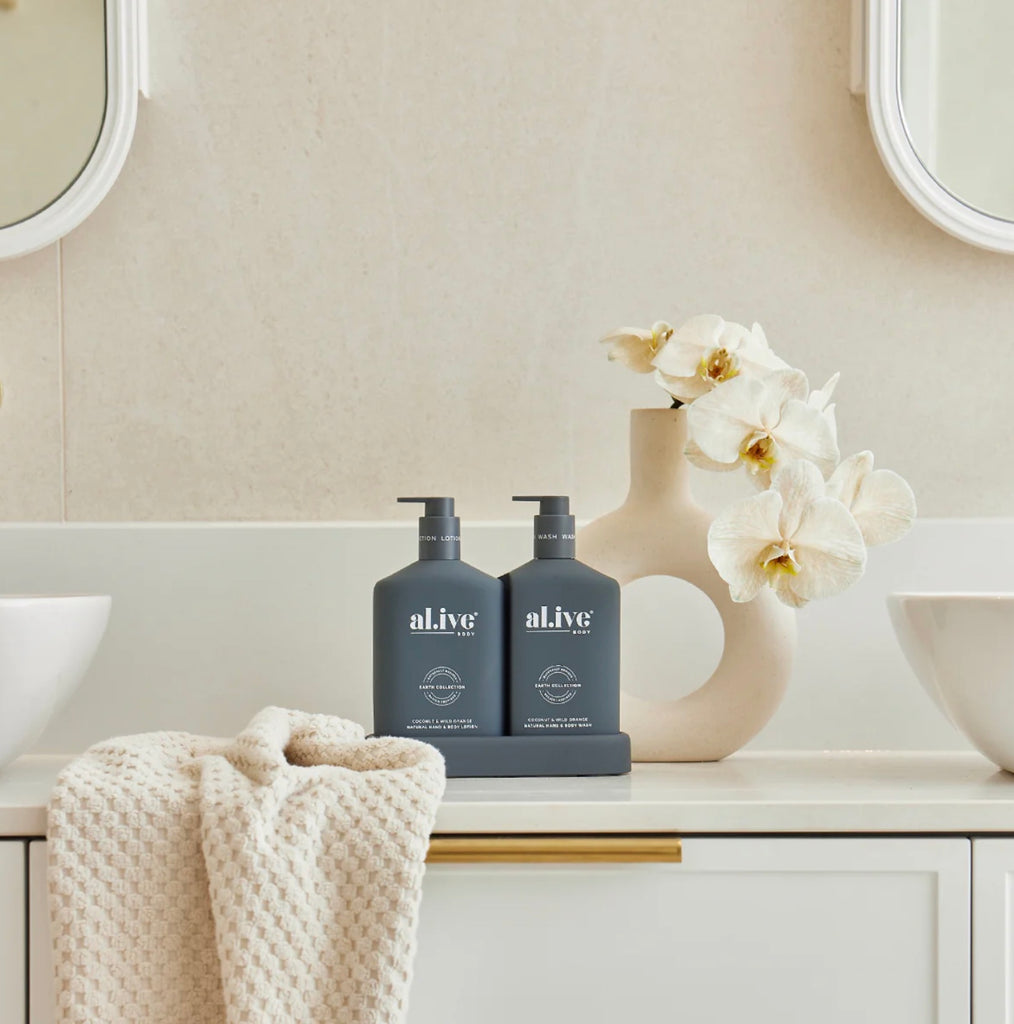 WASH & LOTION DUO + TRAY - COCONUT & WILD ORANGE