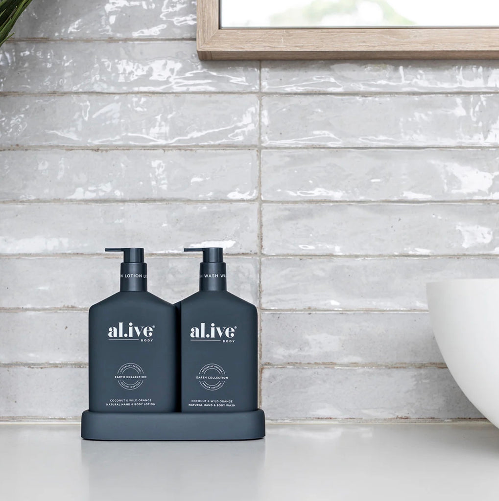 WASH & LOTION DUO + TRAY - COCONUT & WILD ORANGE