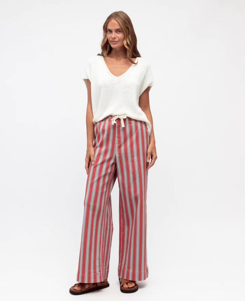 Cherry Mint Stripe Jeans - Mika and Max