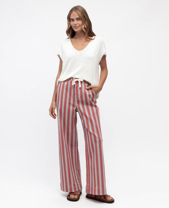 Cherry Mint Stripe Jeans - Mika and Max