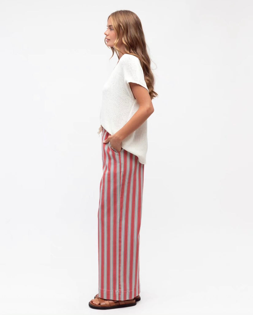 Cherry Mint Stripe Jeans - Mika and Max