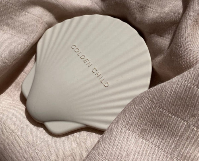 Seashell Silicone Teether - sand