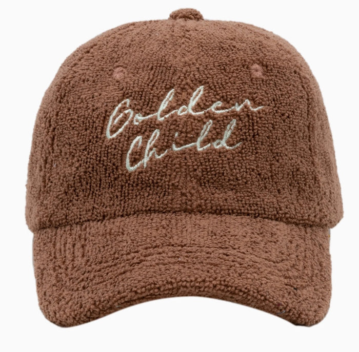 Children’s Terry towelling cap - brown