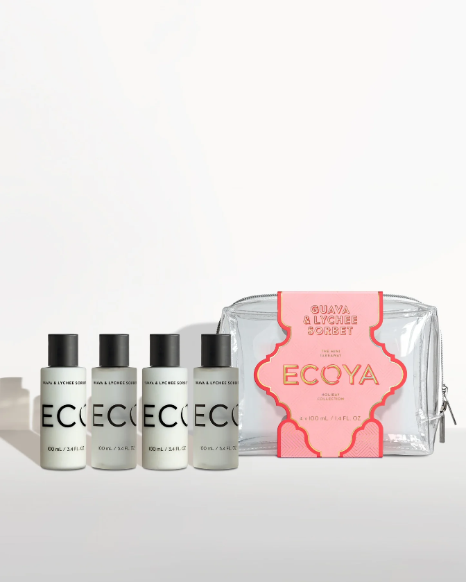 Guava and lychee holiday collection, ecoya, Mika and max
