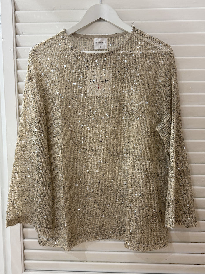 Sand Sequin Top