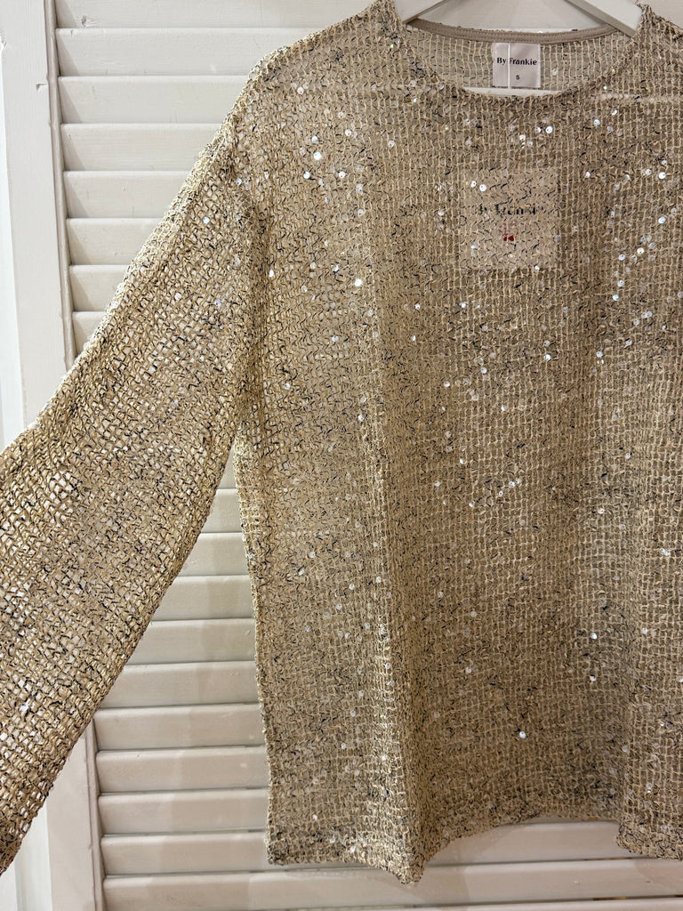 Sand Sequin Top