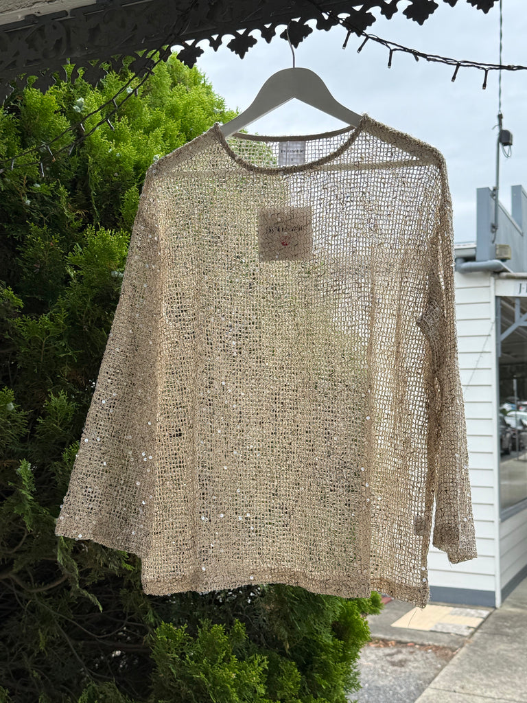 Sand Sequin Top