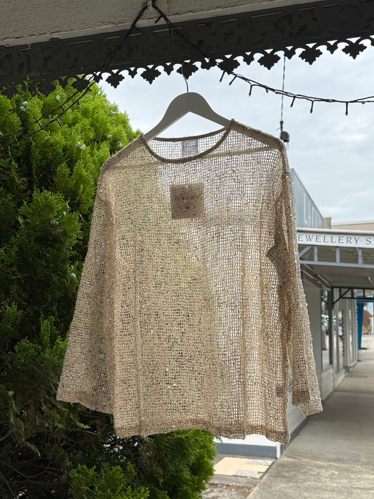 Sand Sequin Top