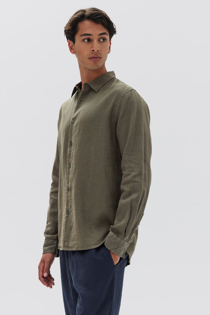 Casual Long Sleeve Shirt - Military