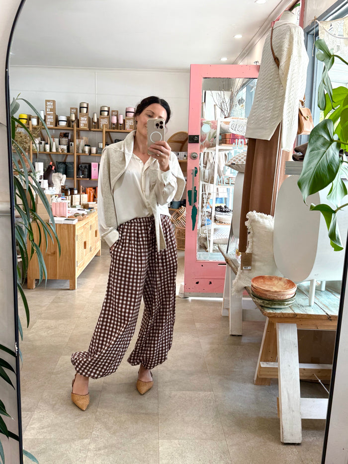 Havana check balloon pant, Mika and max, joop and gypsy