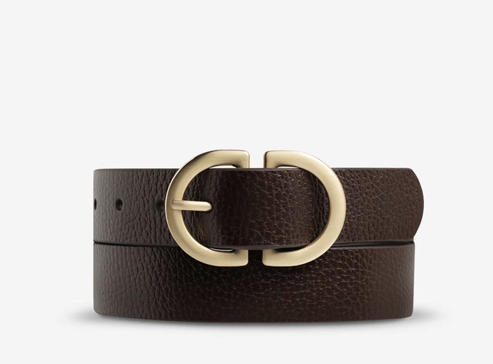 In Reverse Belt Choc/Gold