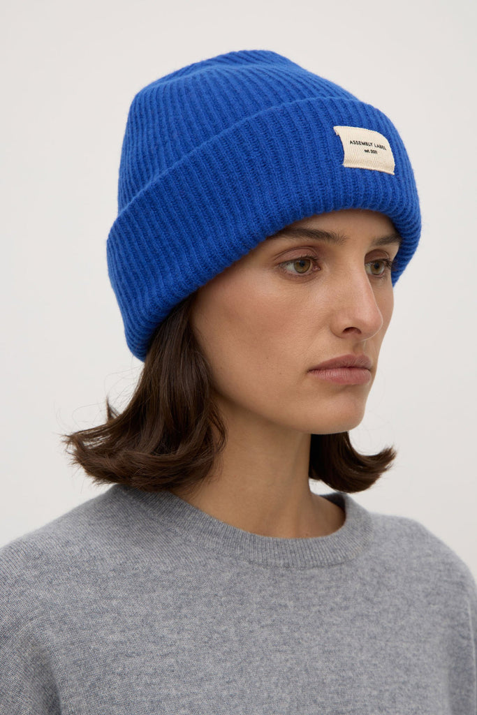 Wool Rib Beanie - Ultramarine