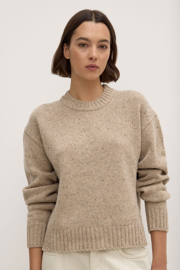Beau Wool Merino Knit Stone Marle