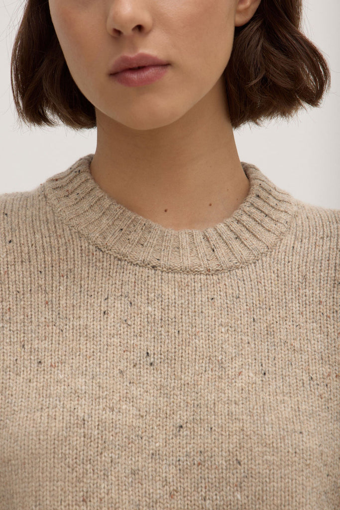Beau Wool Merino Knit Stone Marle