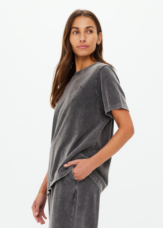 Soho Eva Crew Neck Tee Washed Black
