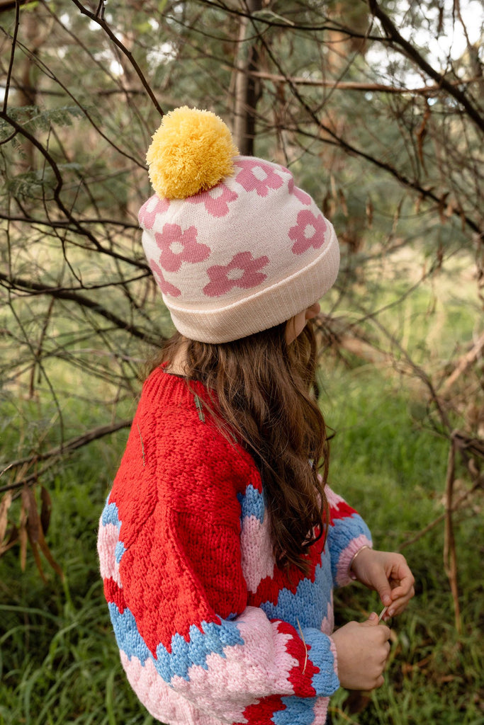 Flower Power Merino Pink