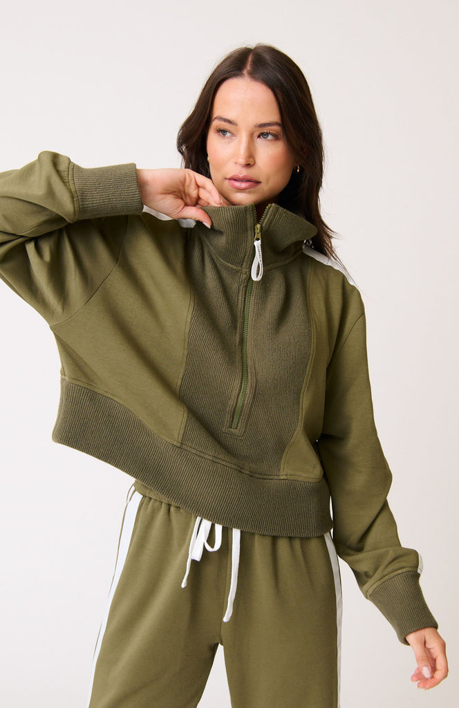 Annie Sweater Khaki/White