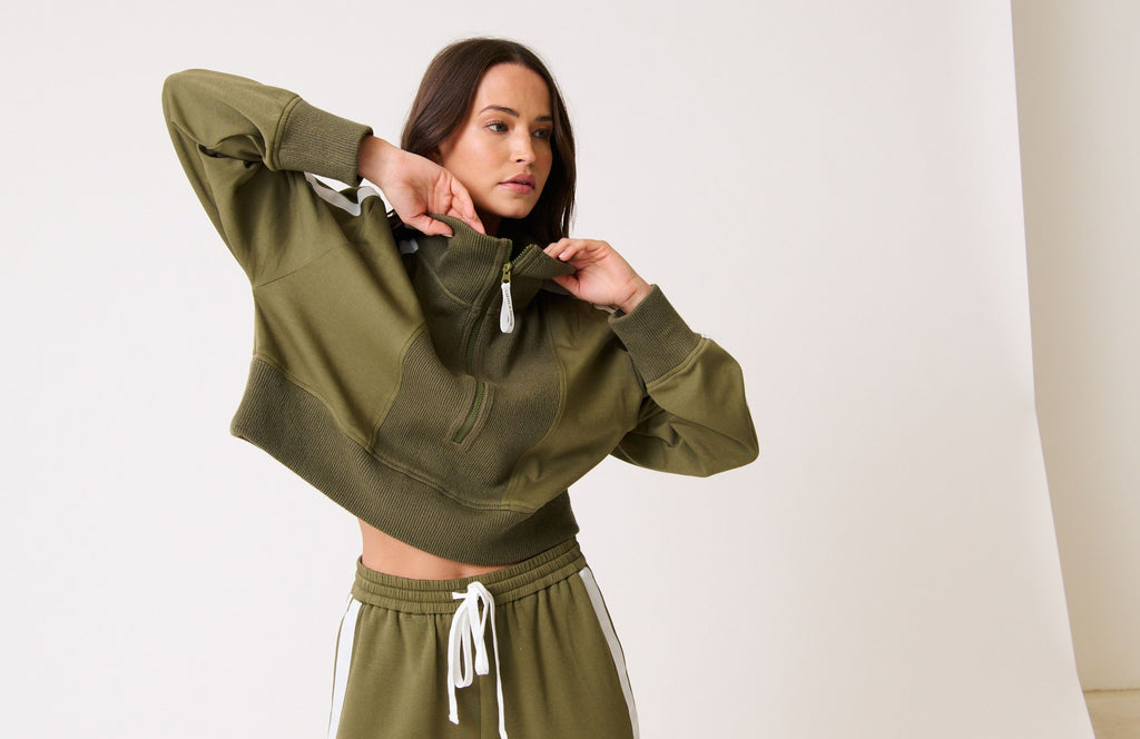 Annie Sweater Khaki/White