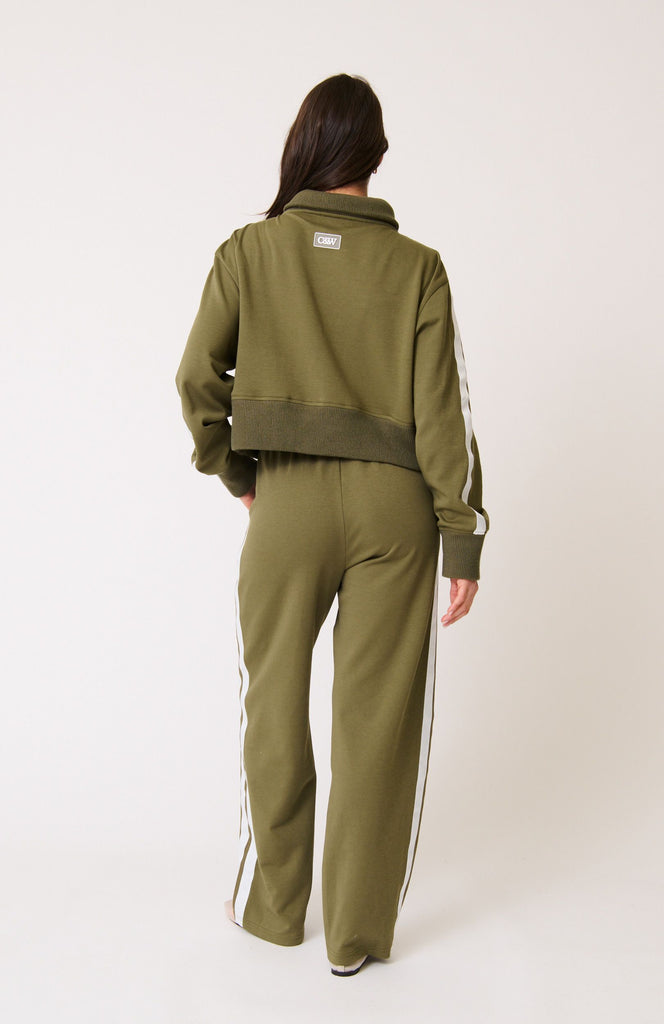 Annie Sweater Khaki/White