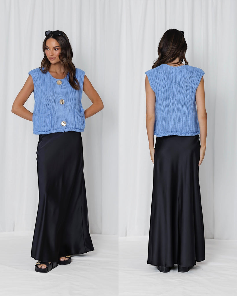 Reid Slouchy Vest Sky