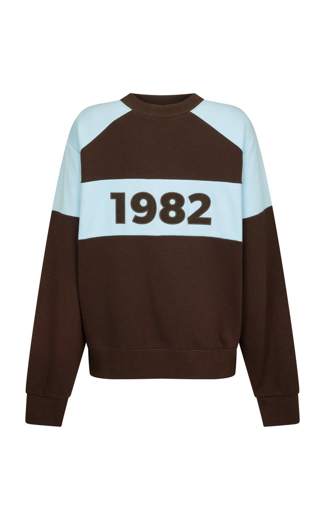 1982 Contrast Knit Sweatshirt Espresso