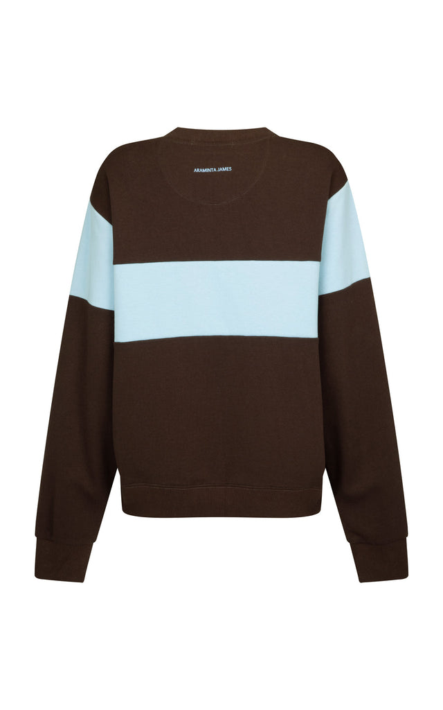 1982 Contrast Knit Sweatshirt Espresso