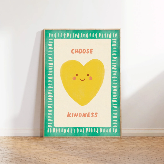 Choose Kindness Heart Print