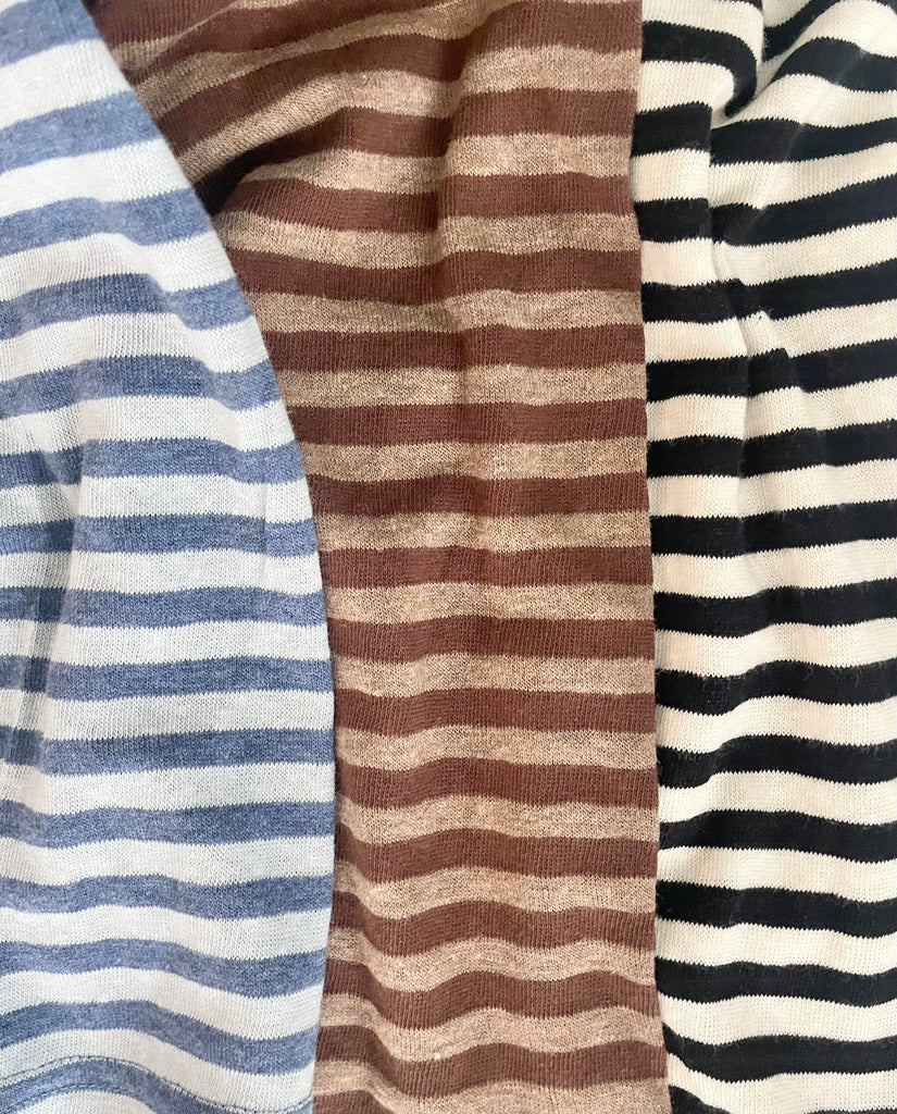 Athena Stripe Long Sleeve Black