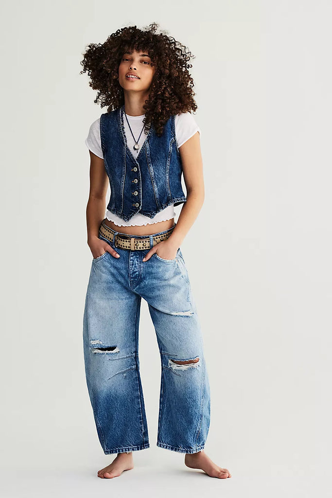 Barrel Jean Barnyard Blue