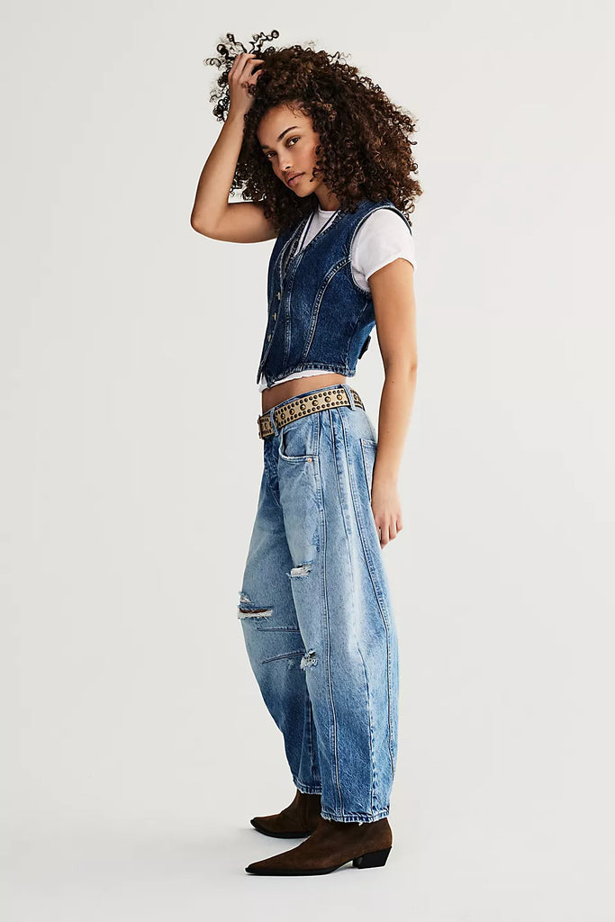 Barrel Jean Barnyard Blue