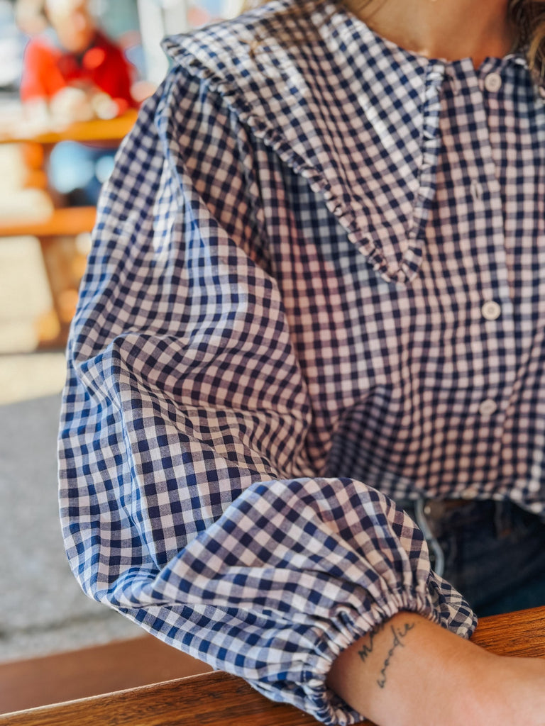 Birdie Shirt Navy Gingham