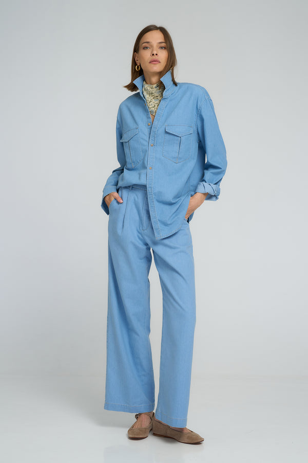 Cedar Chambray Shirt Light Blue