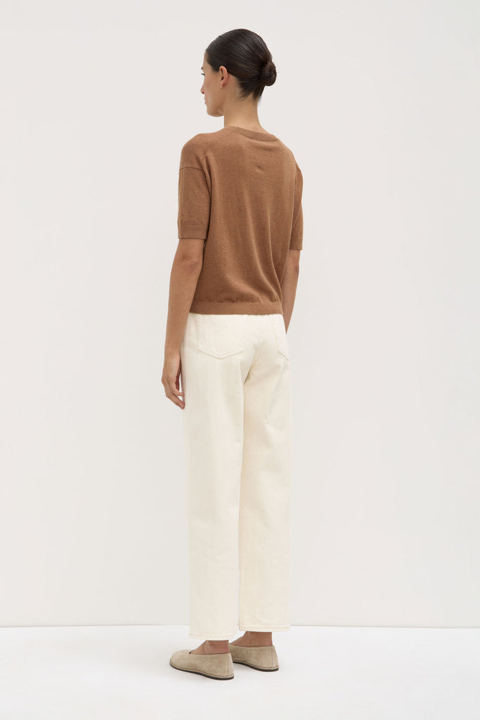 Vanya Cotton Cashmere Boxy Tee Bronze