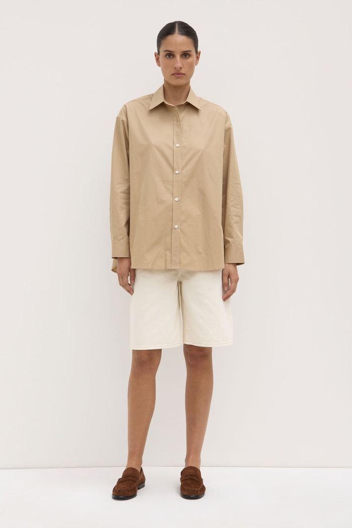 Marigold Poplin Shirt Tan