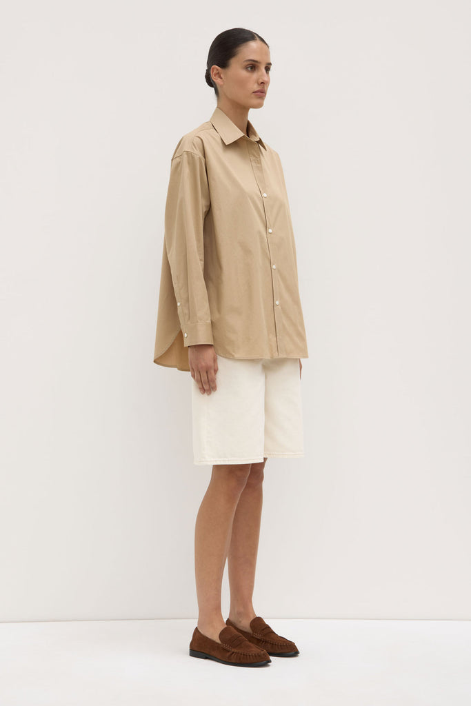 Marigold Poplin Shirt Tan