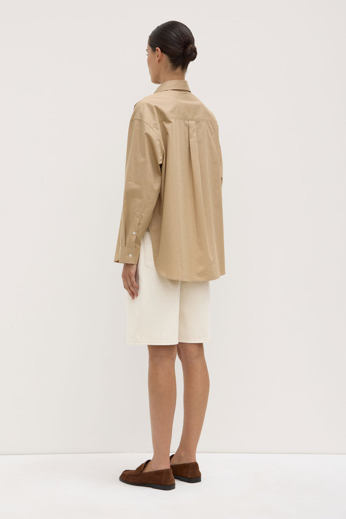 Marigold Poplin Shirt Tan
