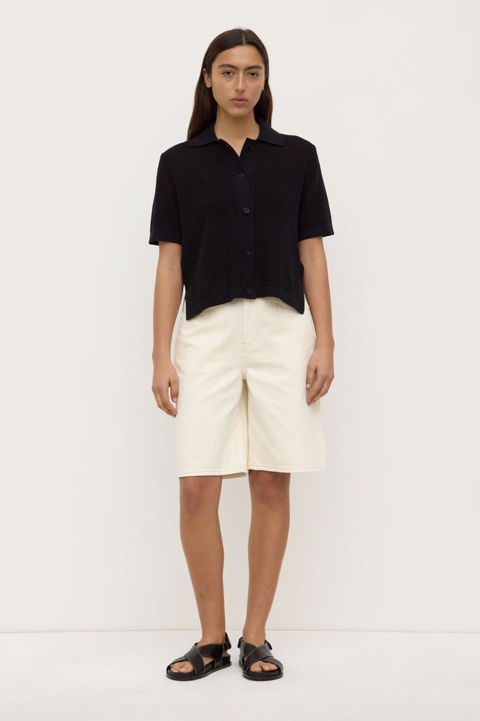 Kismet Knit Short Sleeve Shirt Black