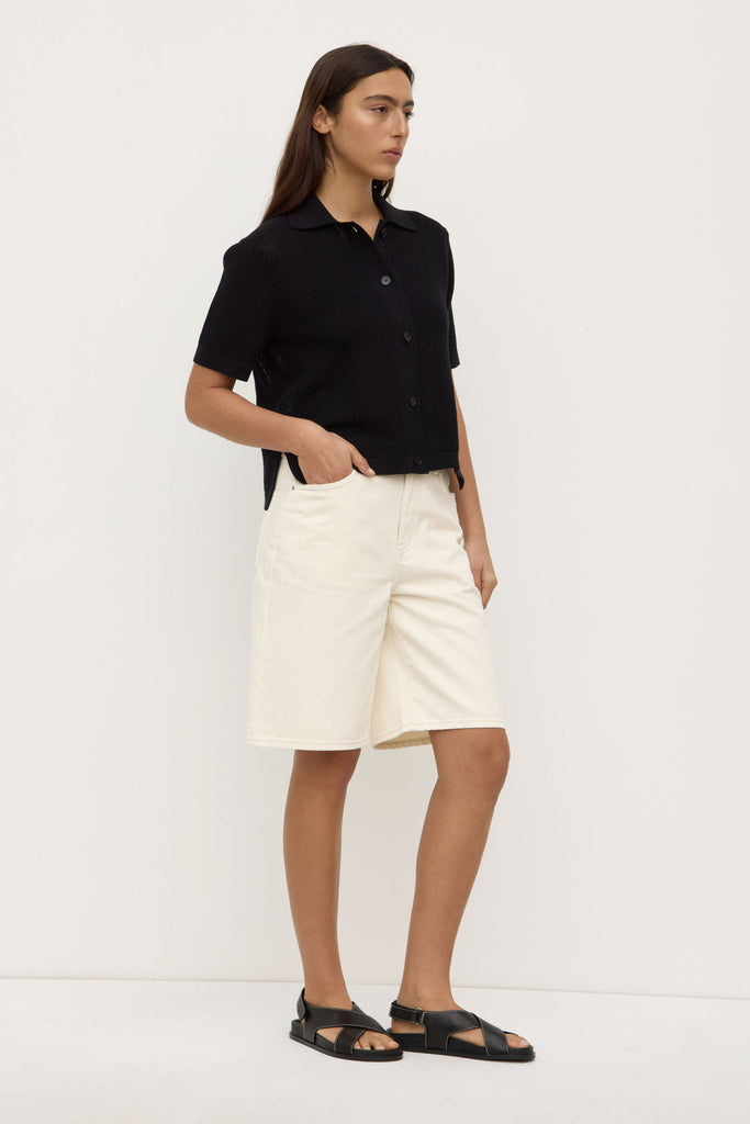 Kismet Knit Short Sleeve Shirt Black