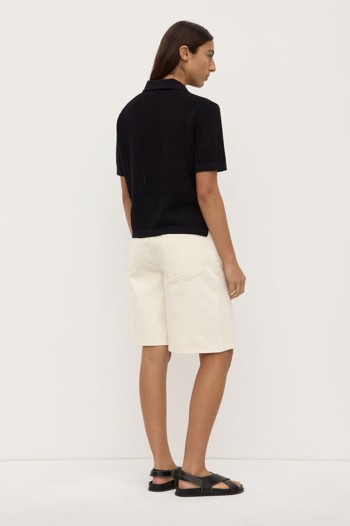 Kismet Knit Short Sleeve Shirt Black