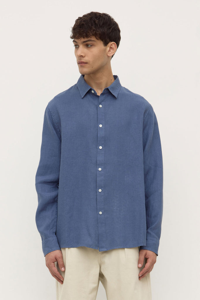 Everyday Mens Linen Shirt Ocean