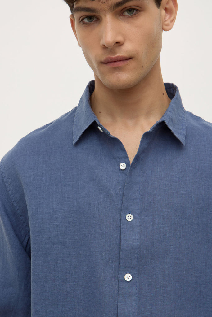 Everyday Mens Linen Shirt Ocean
