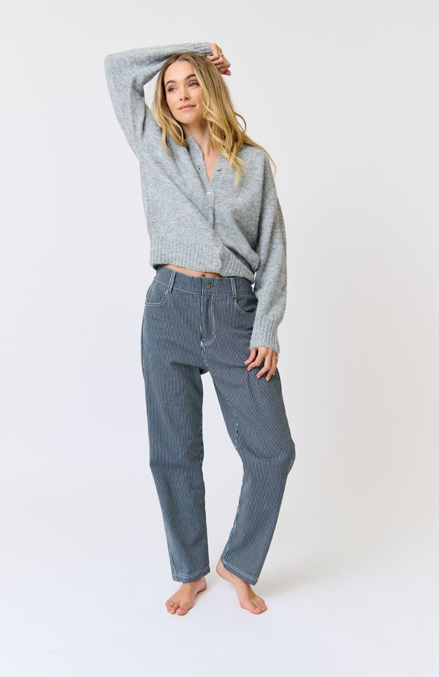 Aurora Knit Cardi Grey Marle
