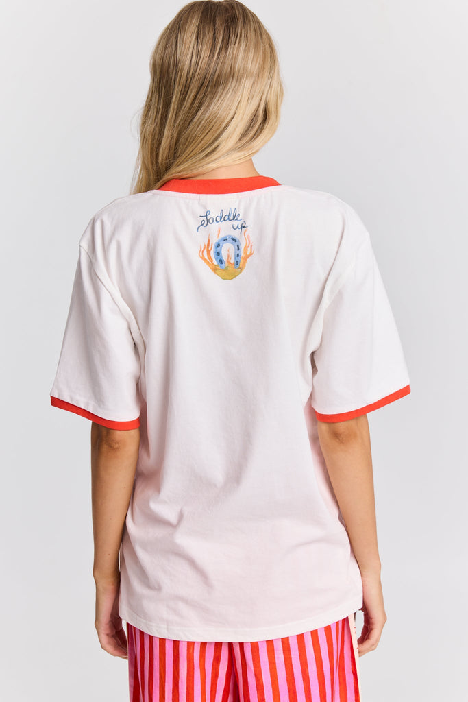 SHE’S ON FIRE V-NECK TEE